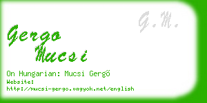 gergo mucsi business card
